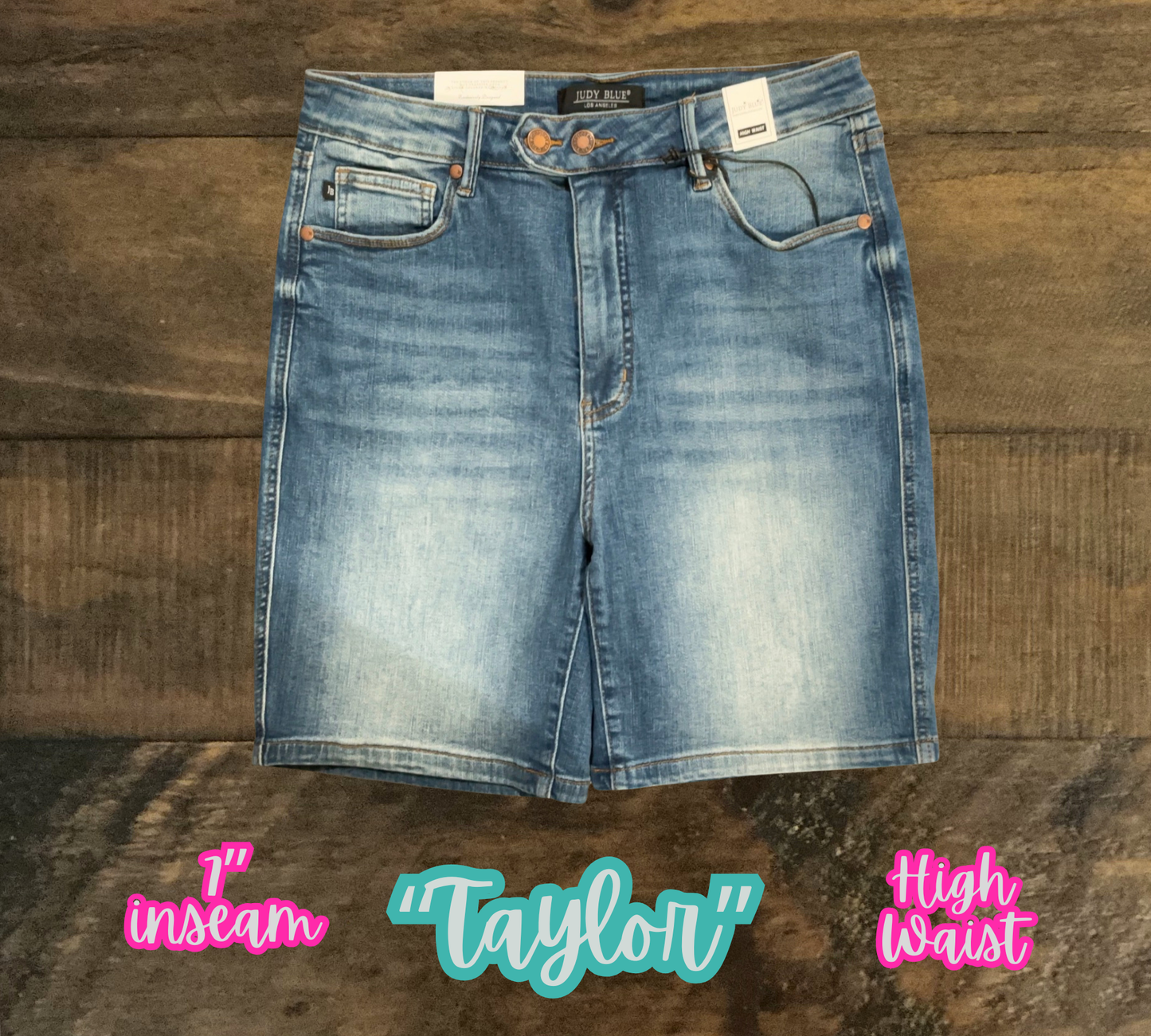 “Taylor” - Tummy Control Double Button Bermuda Shorts