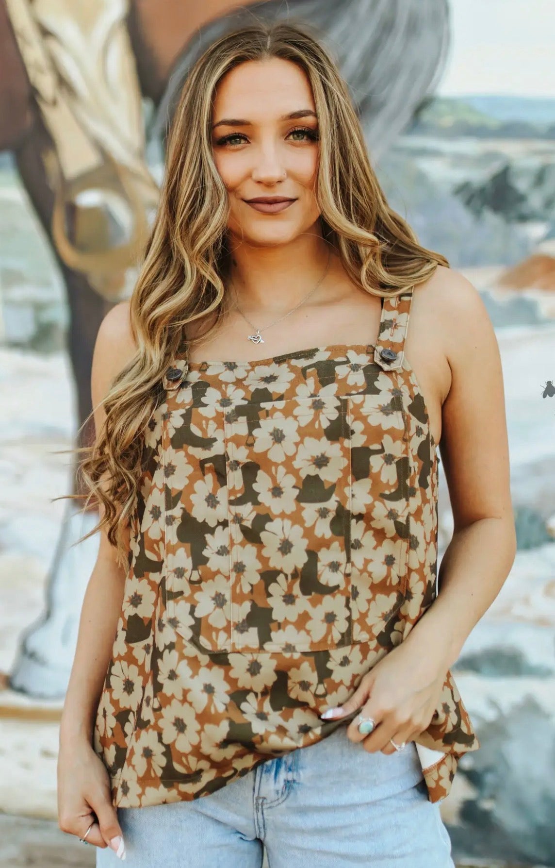 Floral Bib Top