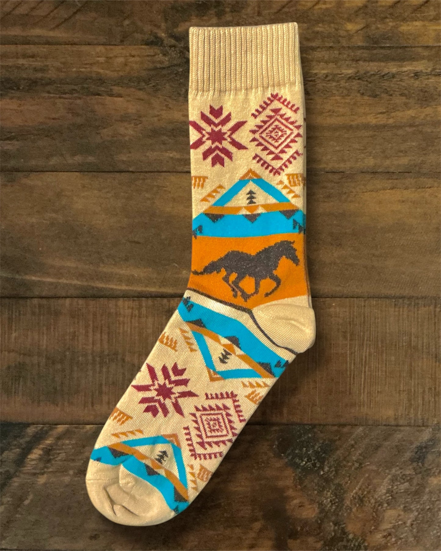 Western Print Socks