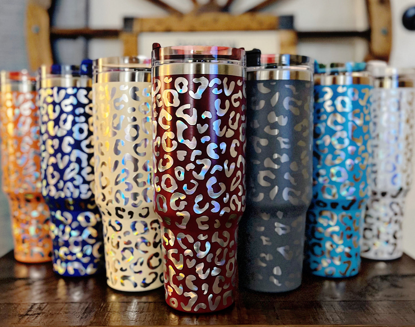 Leopard Print 40 oz. Tumblers