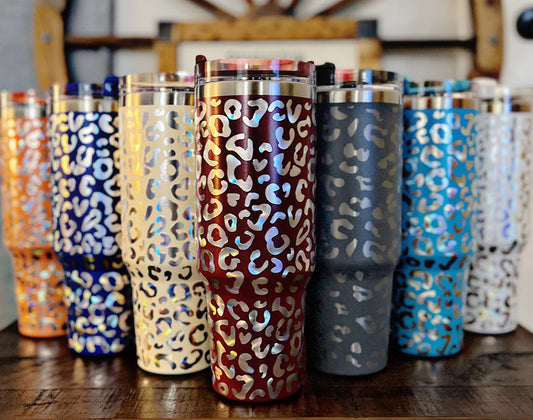 Leopard Print 40 oz. Tumblers