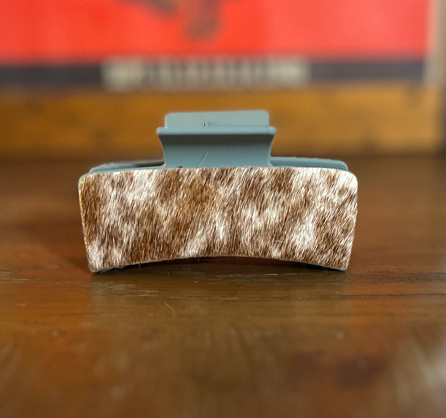 3.5” Myra Brand Hair Clips/Claws - Tooled Leather/Cowhide