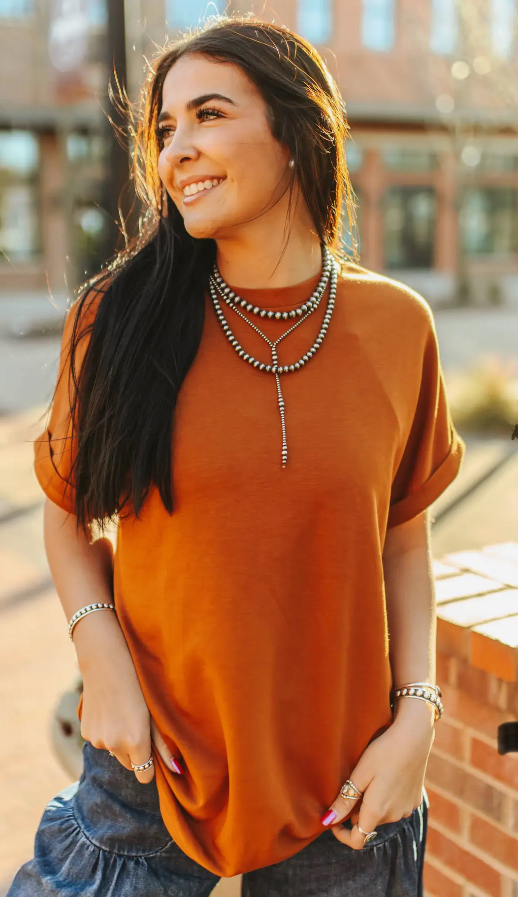 Saddle Cuff Basic Top