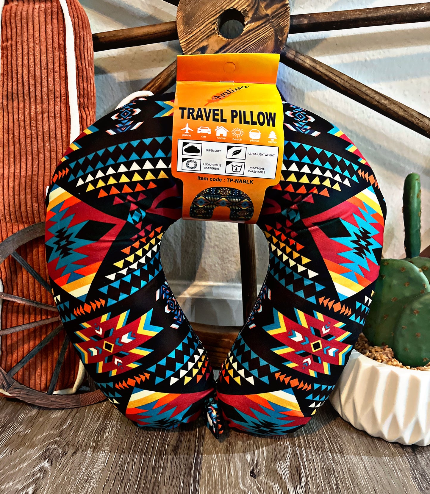 Aztec Print Travel Pillow