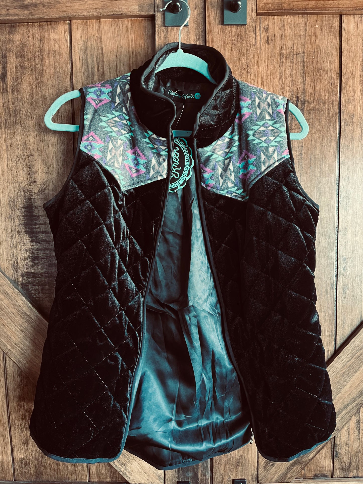 Aztec/Velvet Black Vest