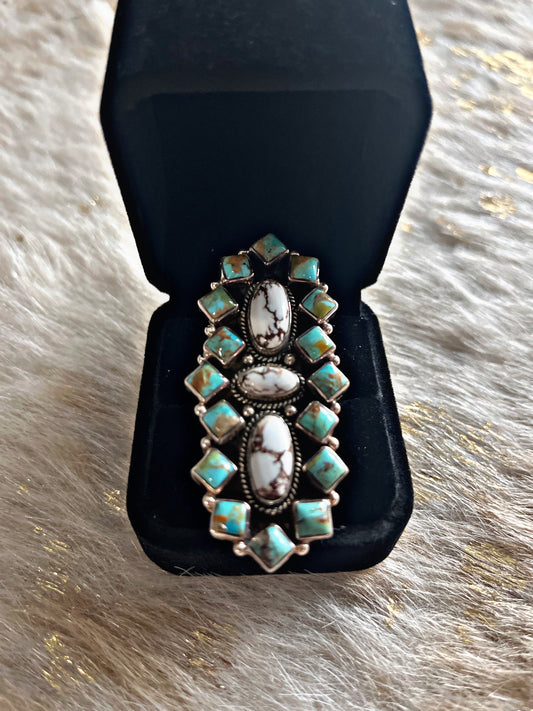 Wild Horse & Turquoise Ring