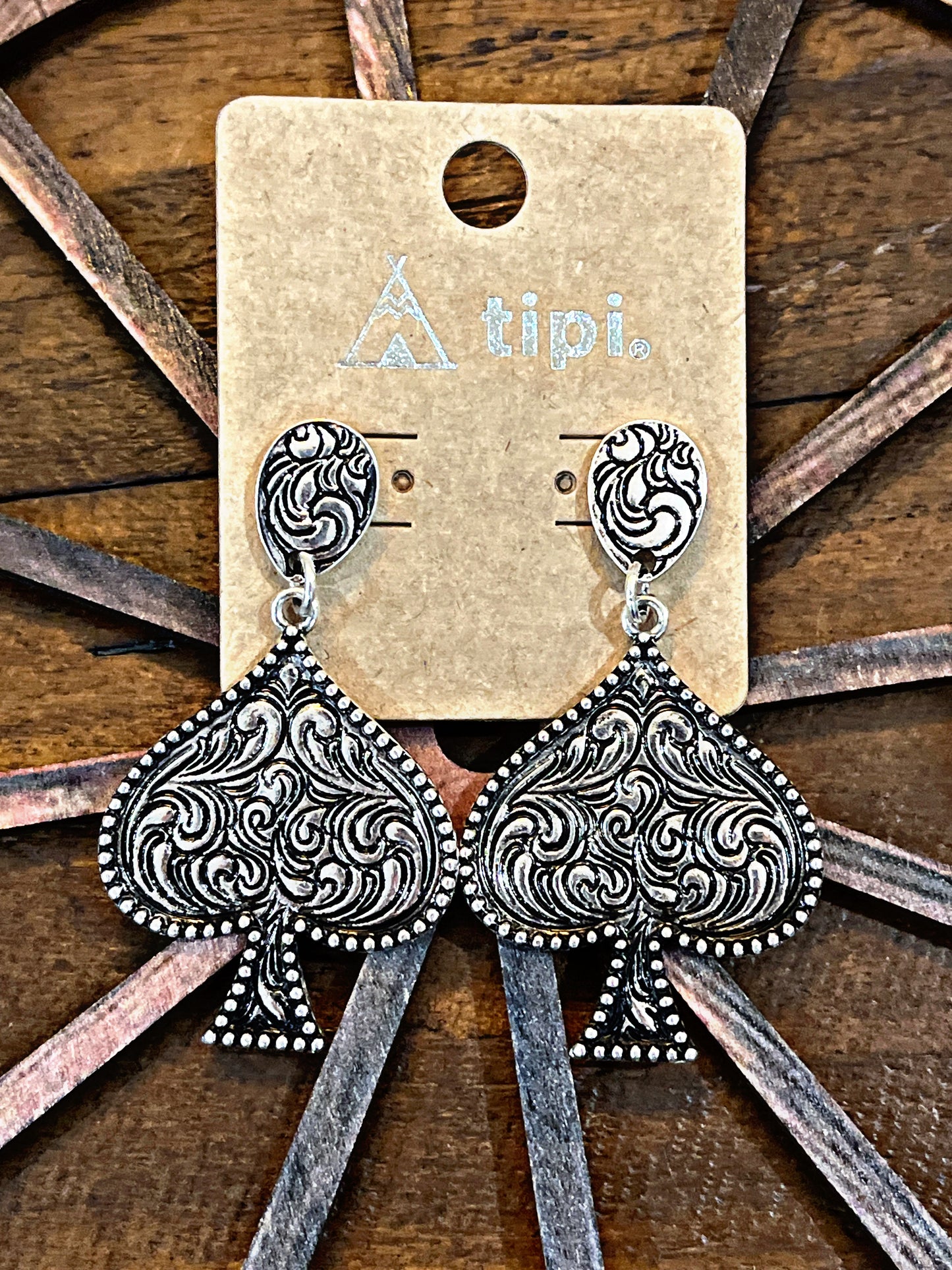 Western Designed Tooled Earrings