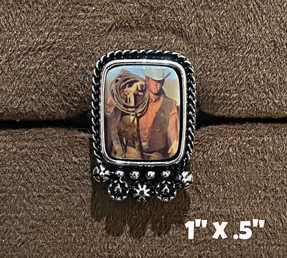 Western Cuff Band Adjustable Rings