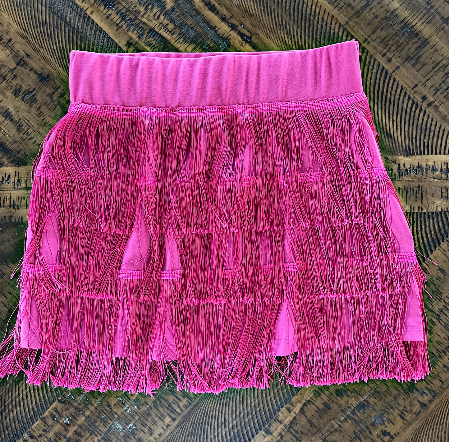 Pink Fringe Skirt