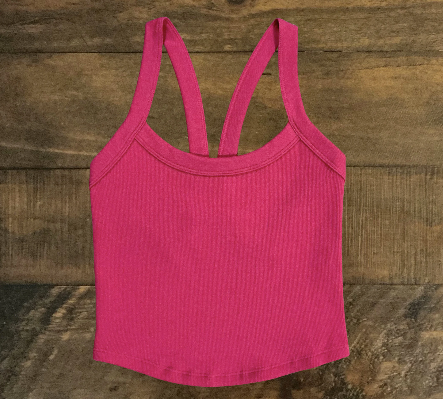 Plum Pink Ribbed Top