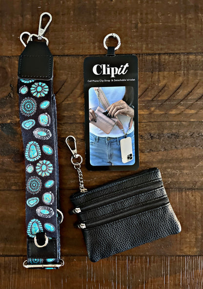 Cell Phone Crossbody Straps with Detachable Wristlet