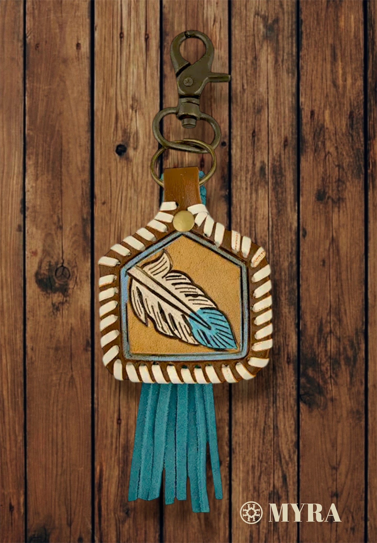 Real Leather Fringe Keychains by Myra