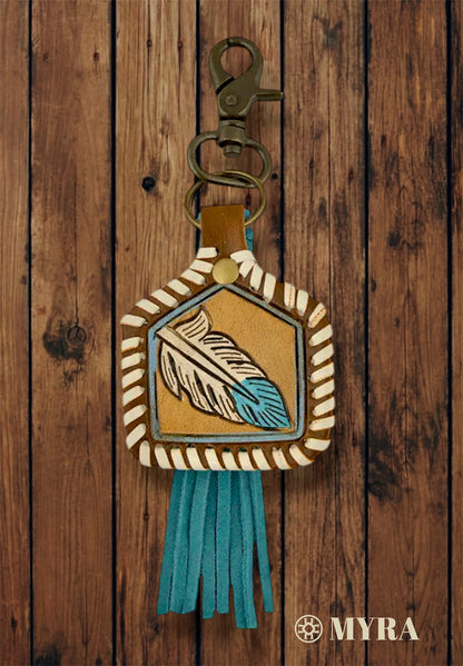 Real Leather Fringe Keychains by Myra