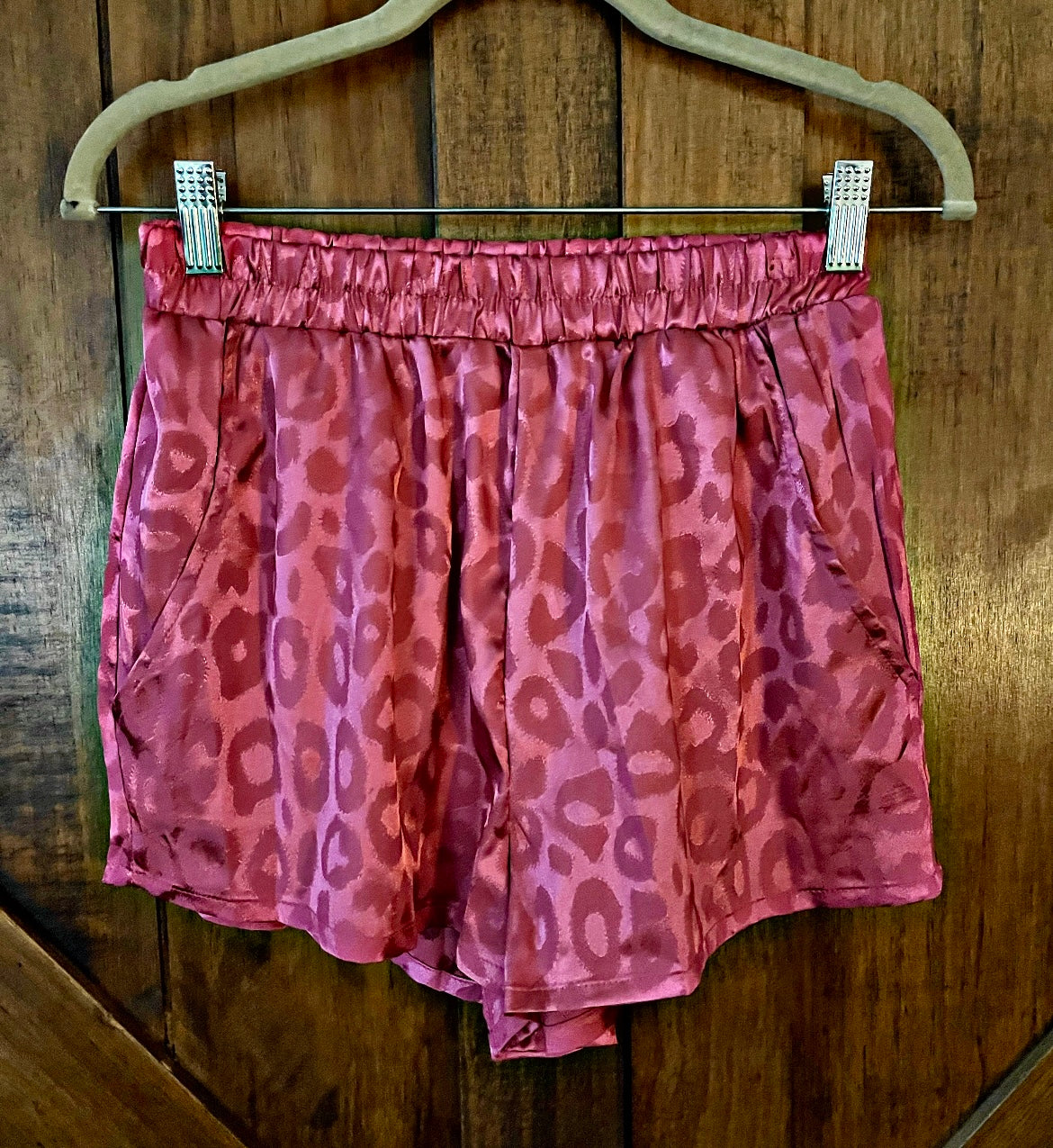 Pink Leopard Shorts