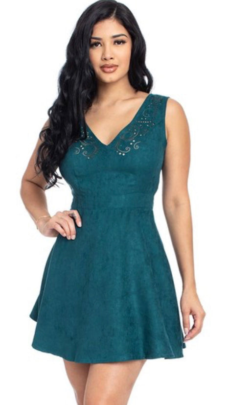 Green Suede Dress