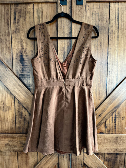 Brown Suede Dress