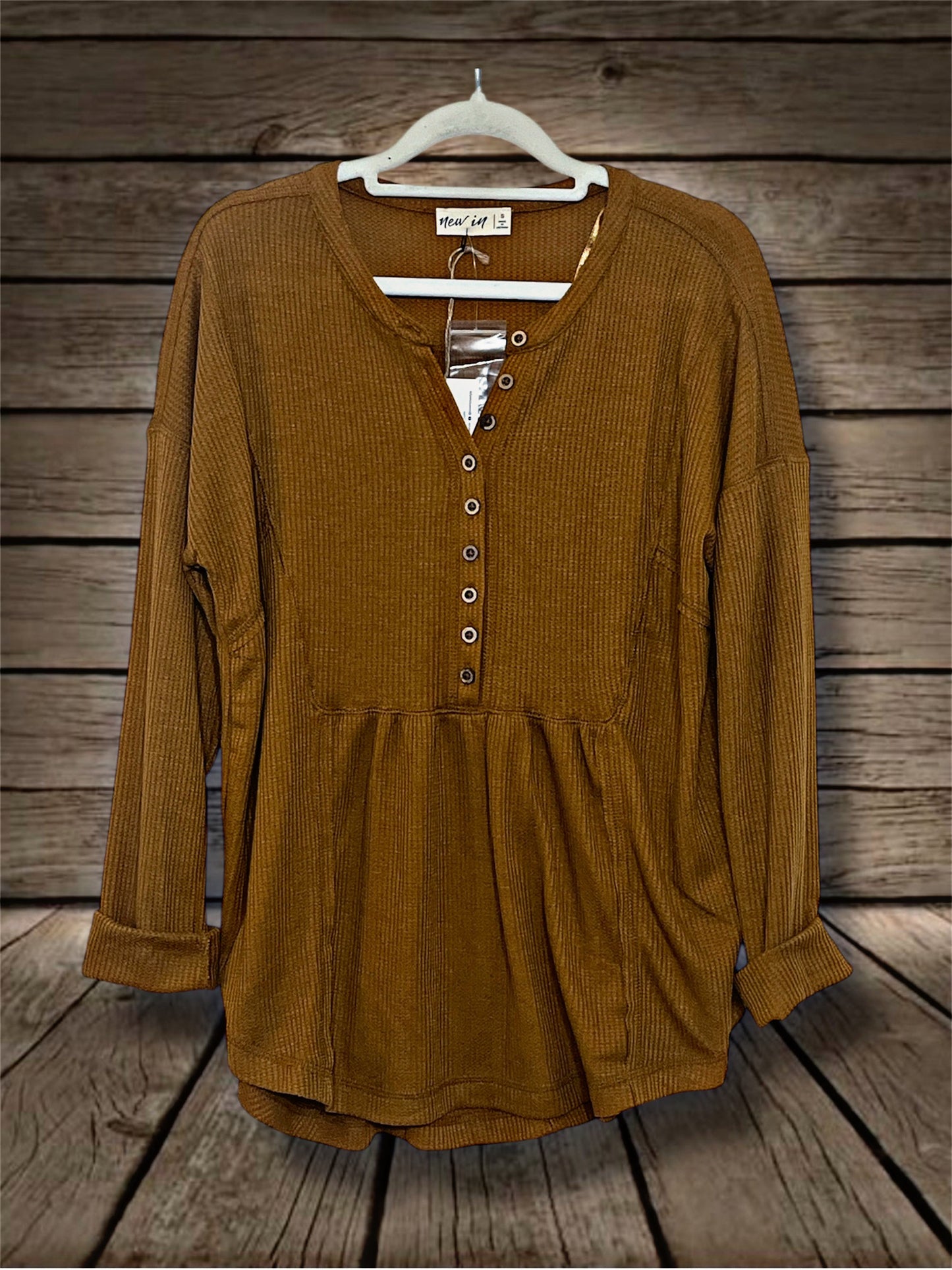 Camel Waffle Top
