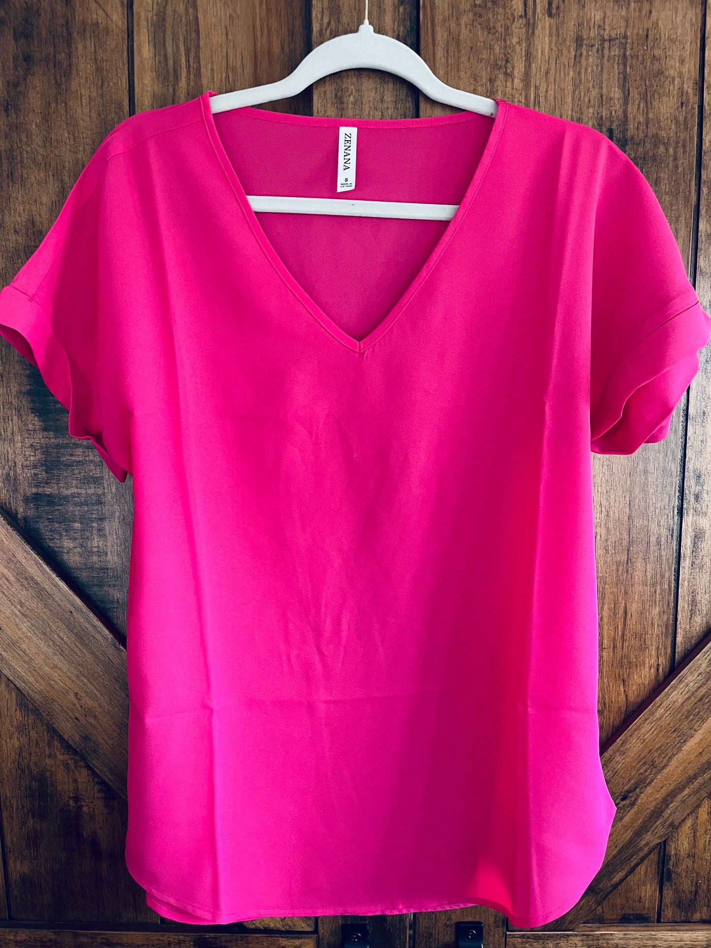 Pink Crepe Top