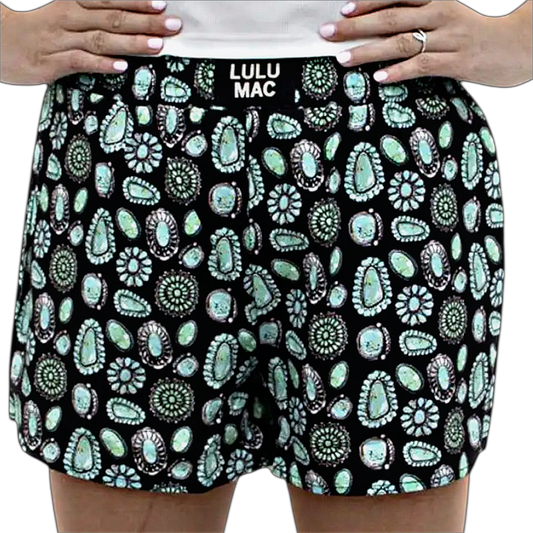 Turquoise Stone Boxer Shorts