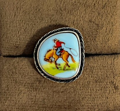 Western Cuff Band Adjustable Rings