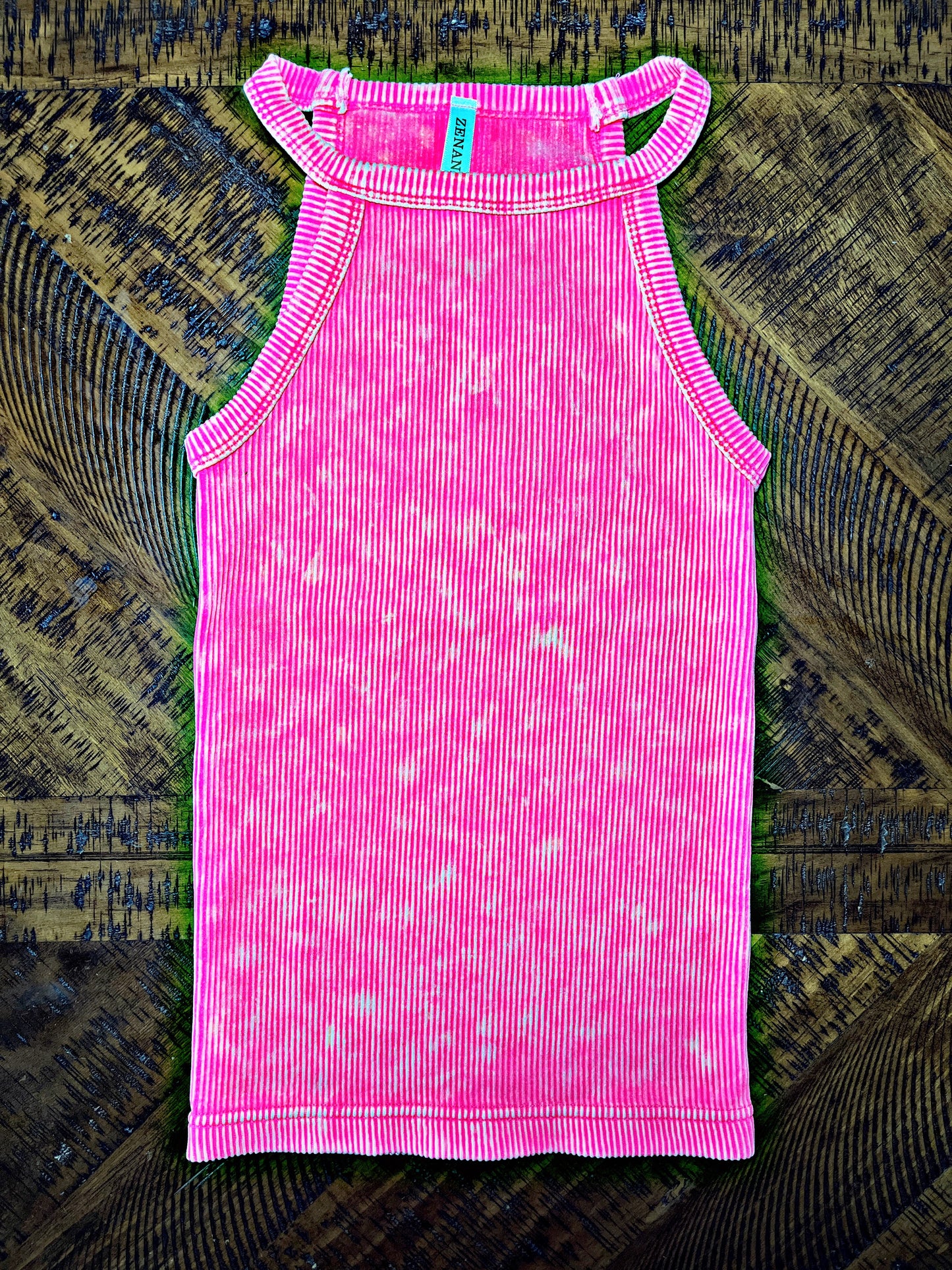 Hot Pink Ribbed Tank