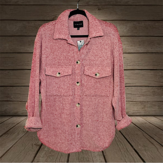 Red Waffle Shacket