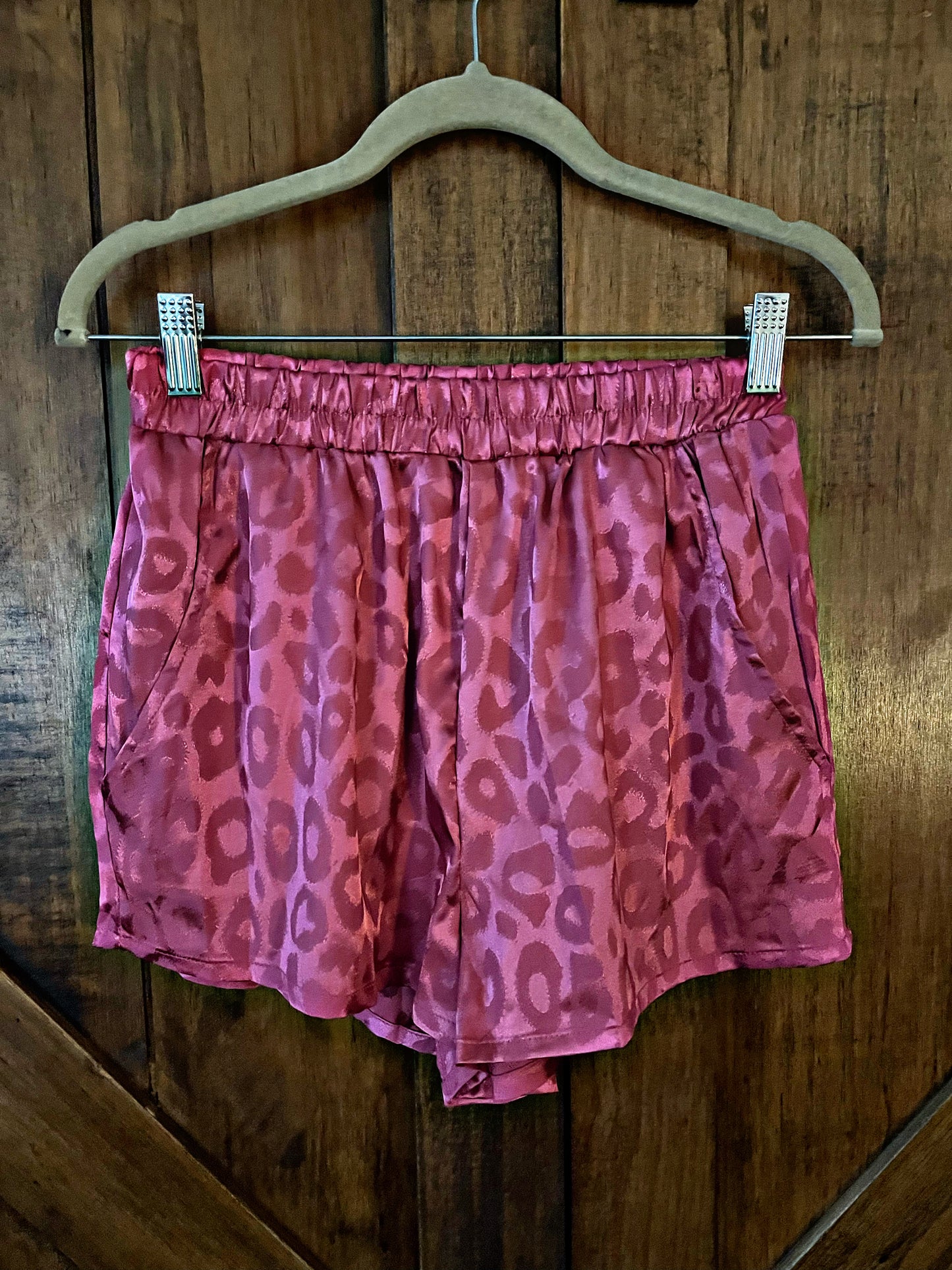 Pink Leopard Shorts