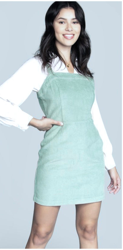 Mint Corduroy Dress