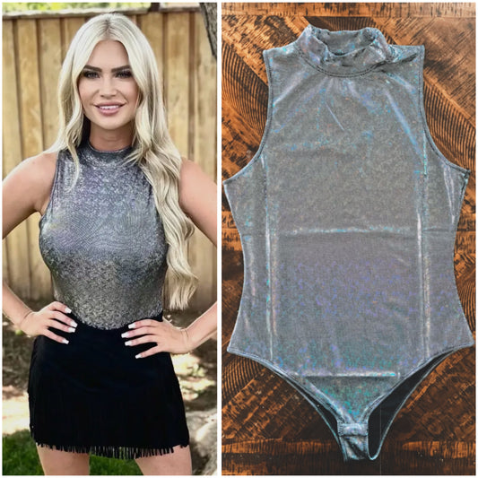 Holographic Silver Bodysuit