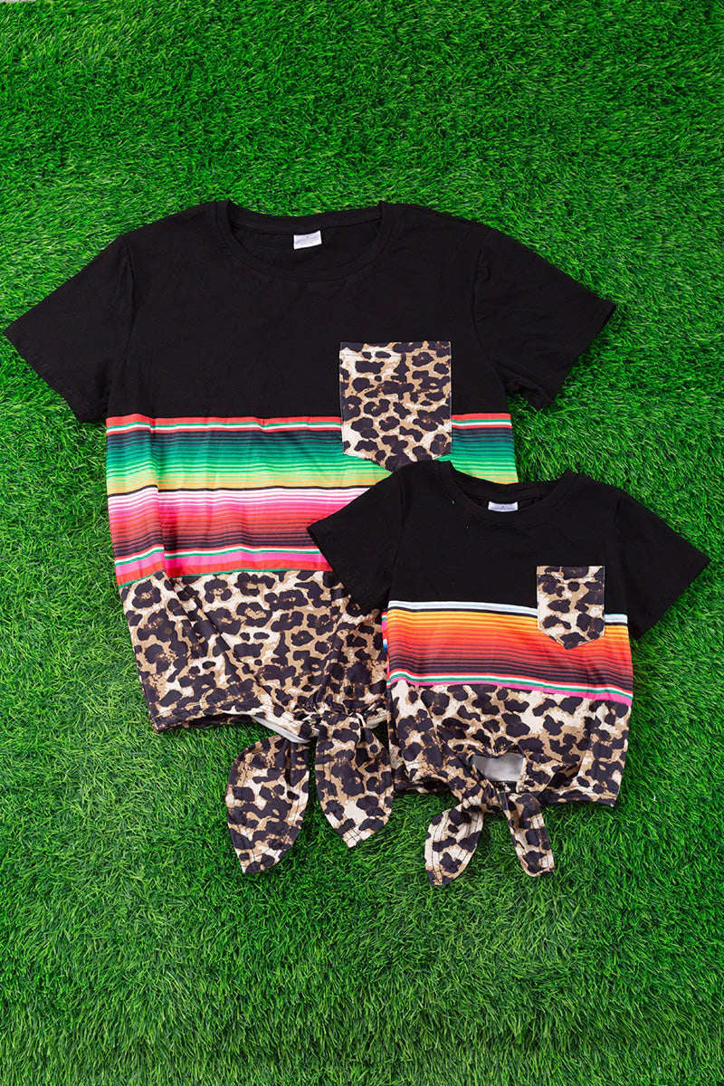 Women’s Serape and Animal Print Top