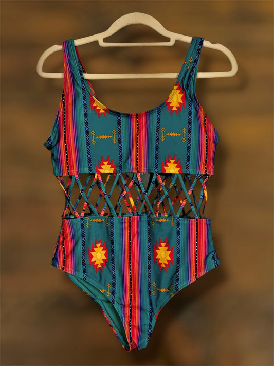 Serape CrissCross Swimsuit