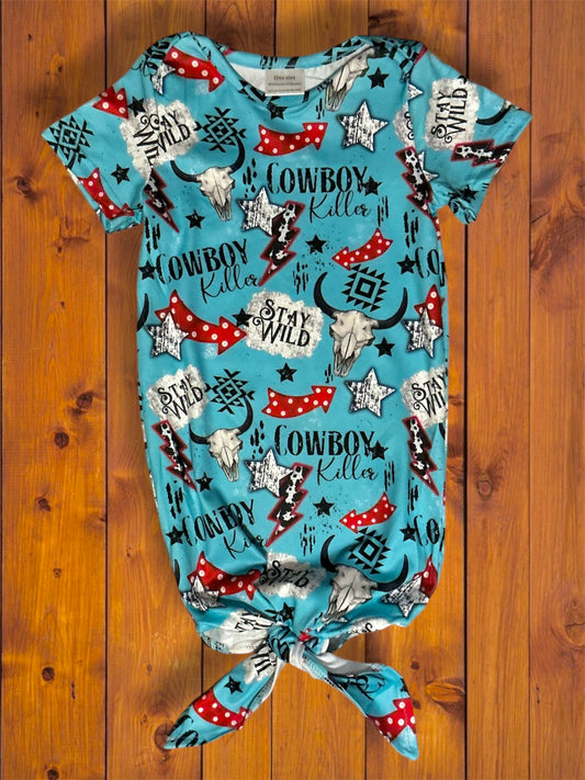 Cowboy Killer Infant Gown