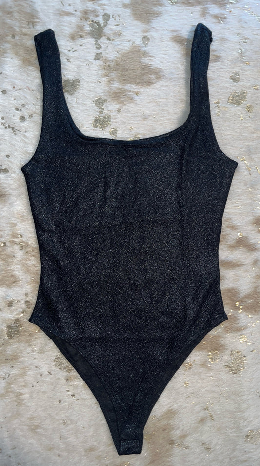 Metallic Black Bodysuit