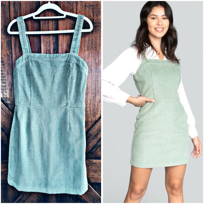 Mint Corduroy Dress