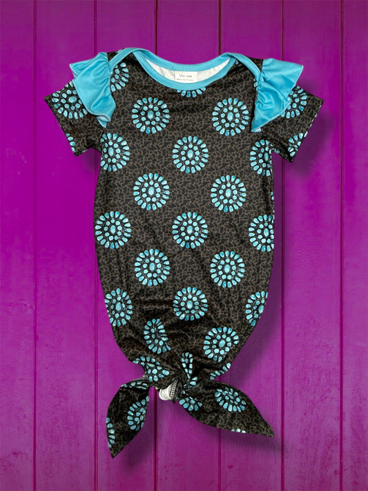 Turquoise Stone Infant Gown