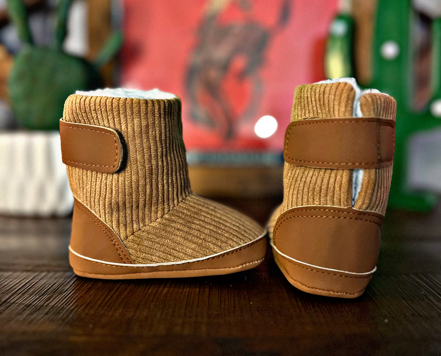 Ribbed Sherpa Lined Baby Boots