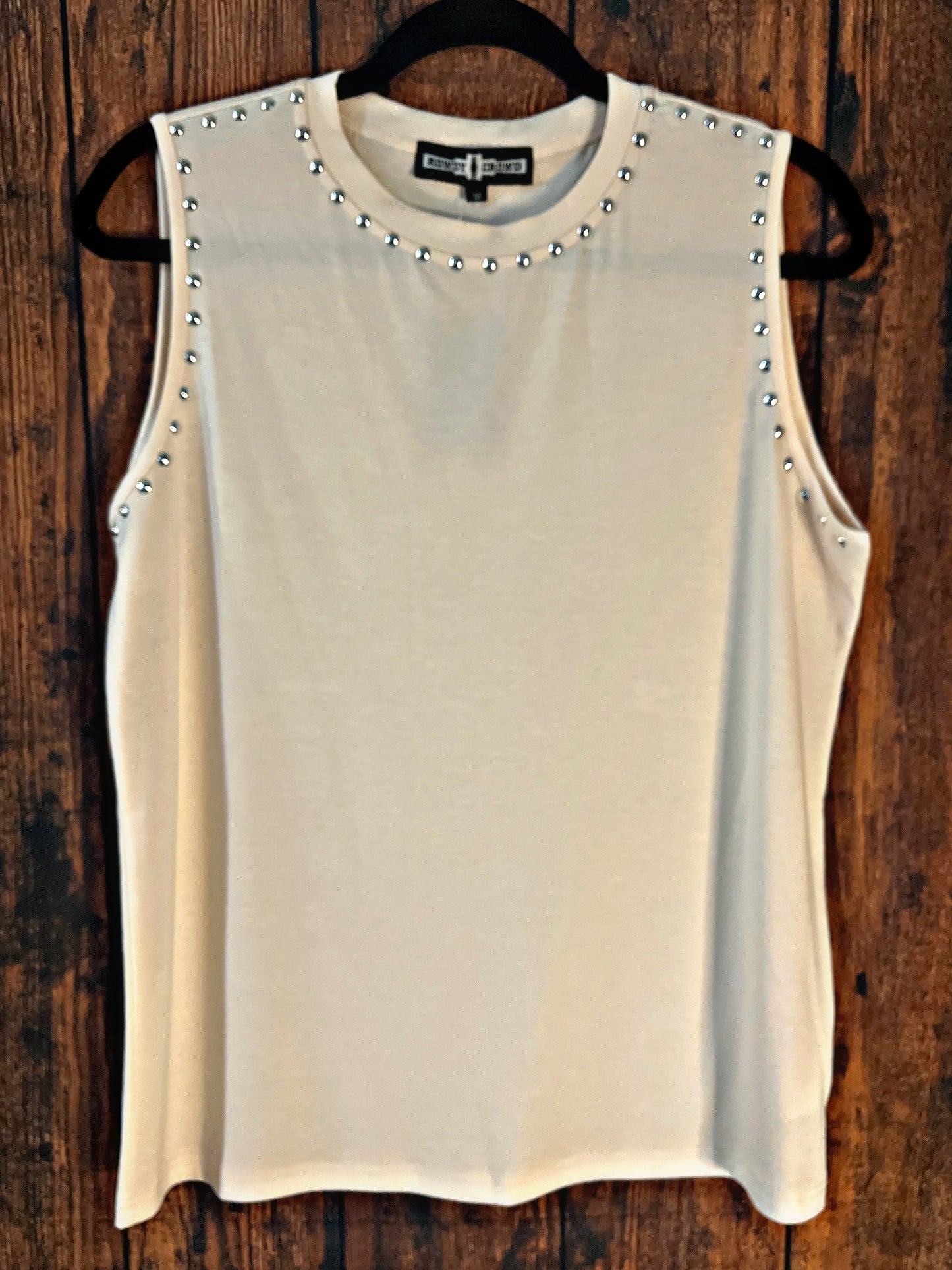 Cream Colored Studded Tank