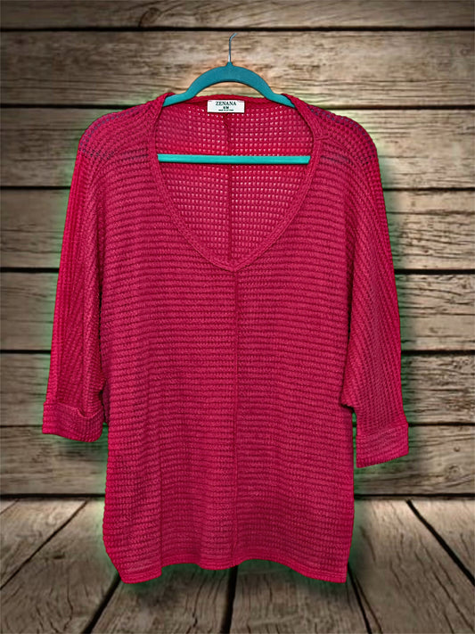 Pink 3/4 Sleeve Top