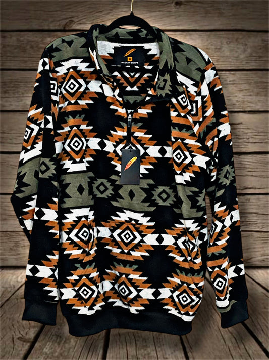 Brown/Black/Gray Thick Southwest Pullover