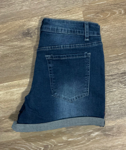 Denim Patched Shorts - Aztec/Animal