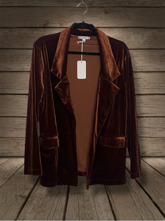 Brown Velvet Blazer