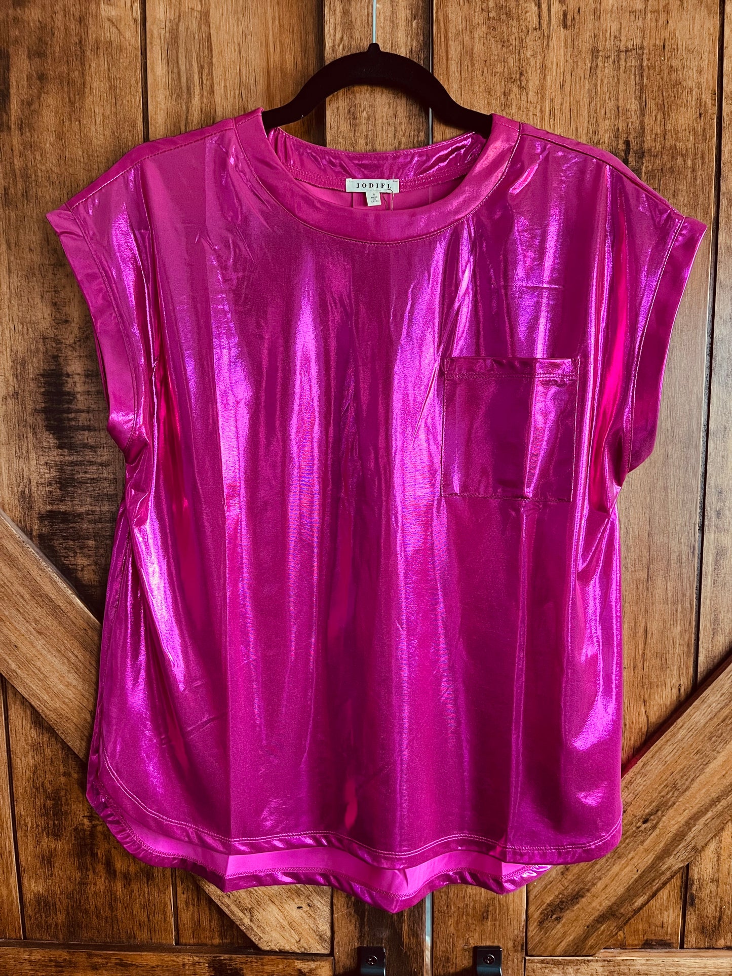 Metallic Pink Top