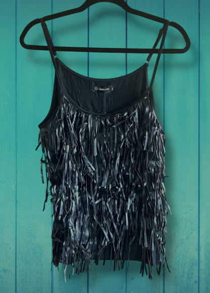 Black Fringe Tank