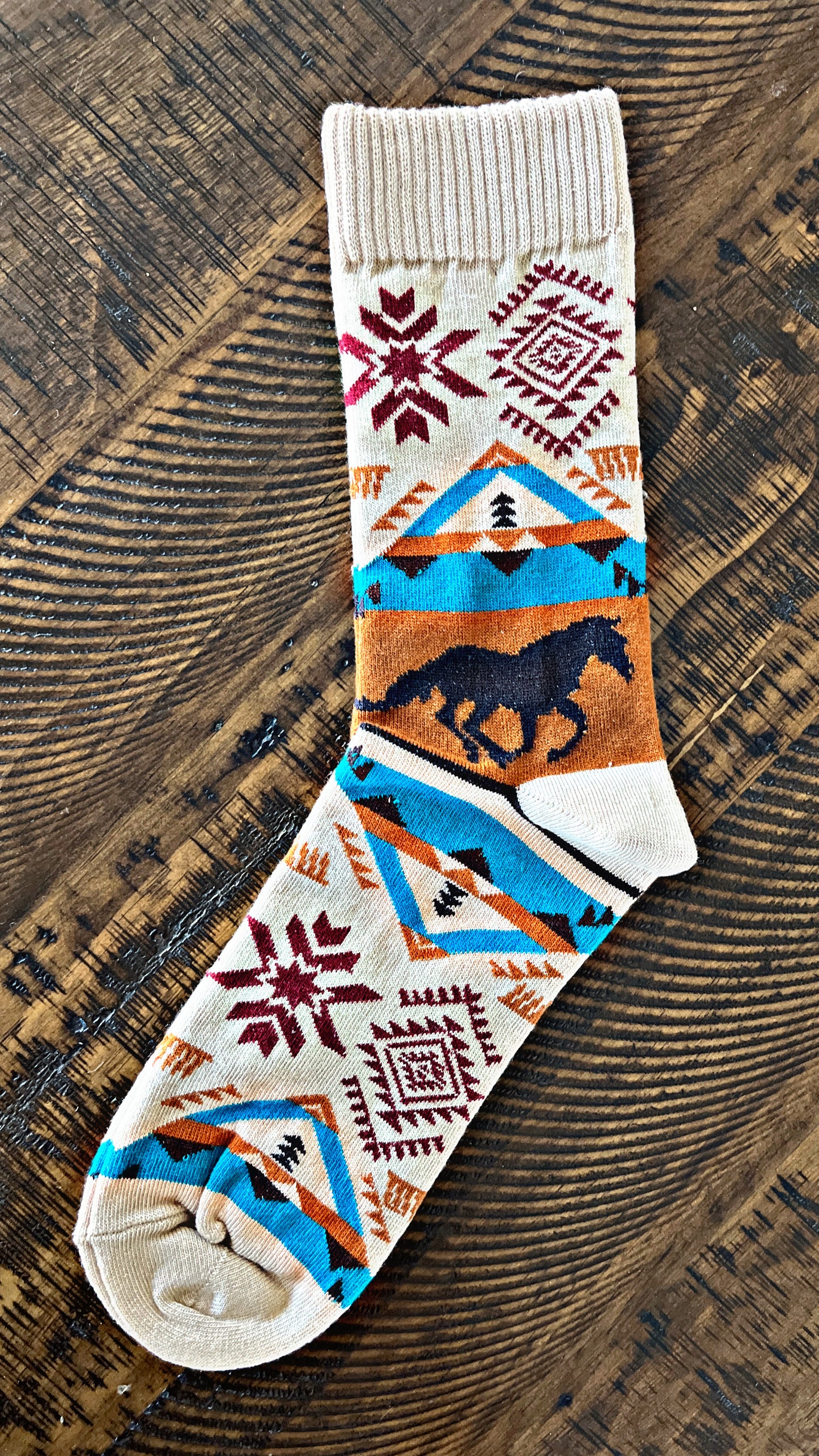 Horse/Aztec Socks