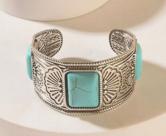 Turquoise/Silver Cuff Bracelet