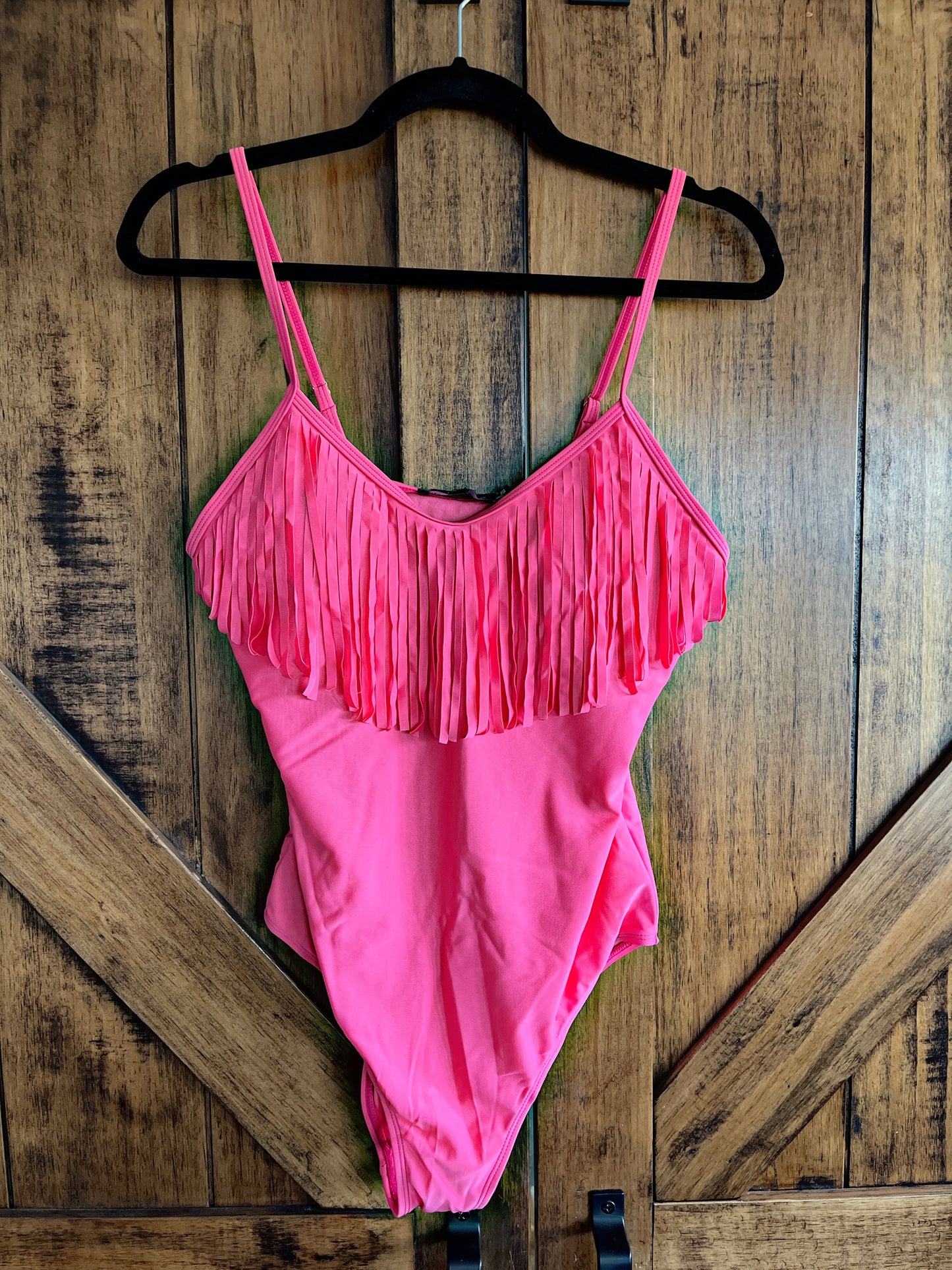 Pink Fringe Swimsuit