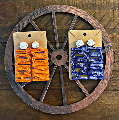 Touchdown Beaded Earrings