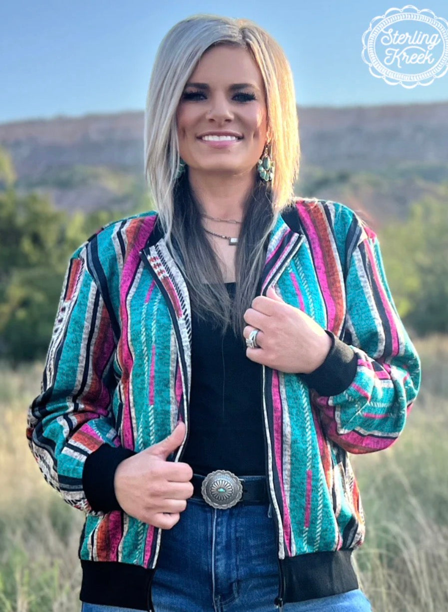 Serape Bomber Jacket