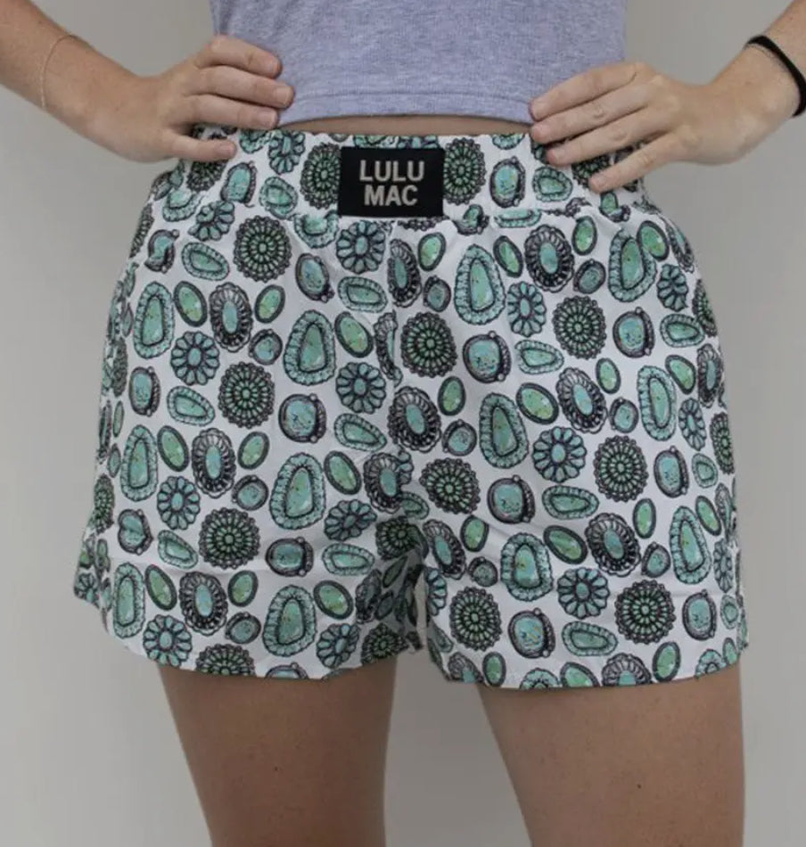 Turquoise Stone Boxer Shorts