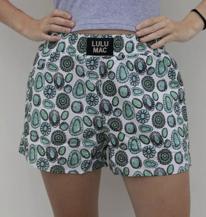 Turquoise Stone Boxer Shorts